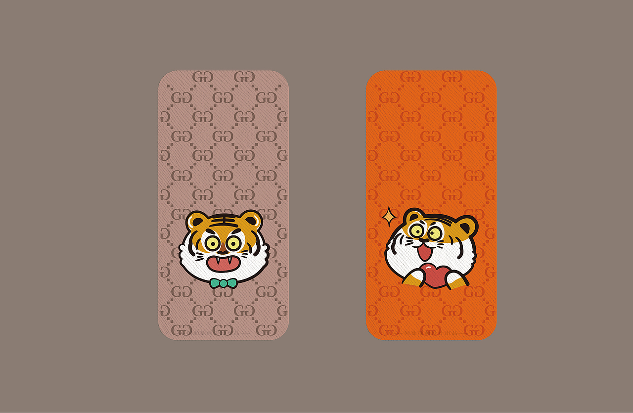 虎手机壳 插画 潮牌 阿茹插画（图ZMjUzOTg5NjQw） - 商业插画 - 站酷设计师阿茹生肖IP原创素材 - 站酷ZCOOL