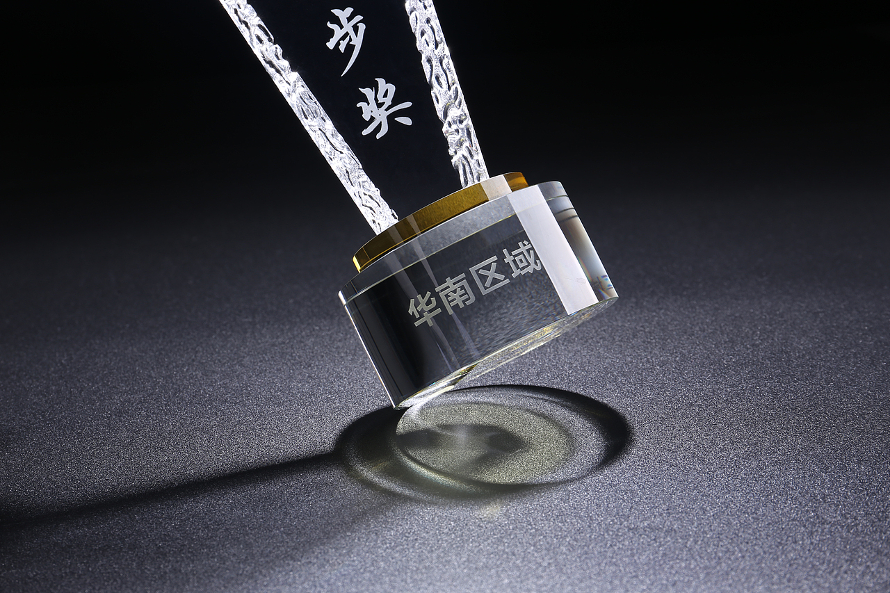 忠诚卫士水晶奖杯拍摄