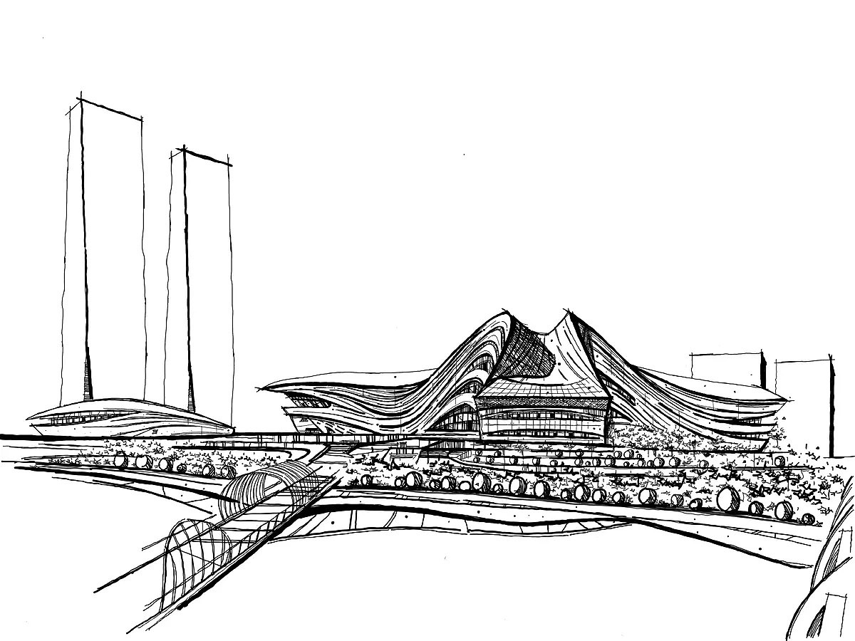 梅溪湖文化艺术中心（图ZMjc0NDExNTQw） - 绘画 - 站酷设计师Arcxiv原创素材 - 站酷ZCOOL