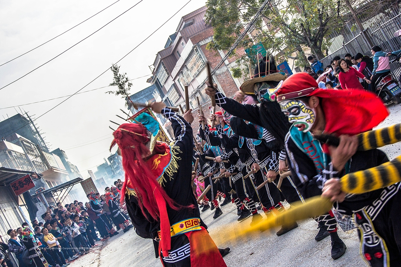 独特的潮汕文化英歌舞月屿和顺兴英歌队