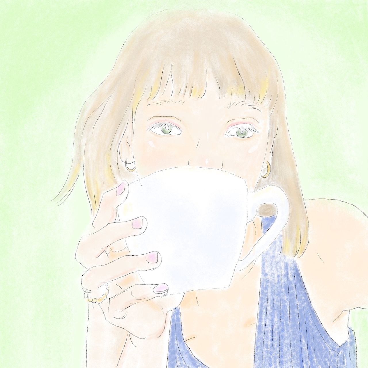 Tea time（图ZMjkxNjgwODk2） - 艺术插画 - 站酷设计师Toriri原创素材 - 站酷ZCOOL