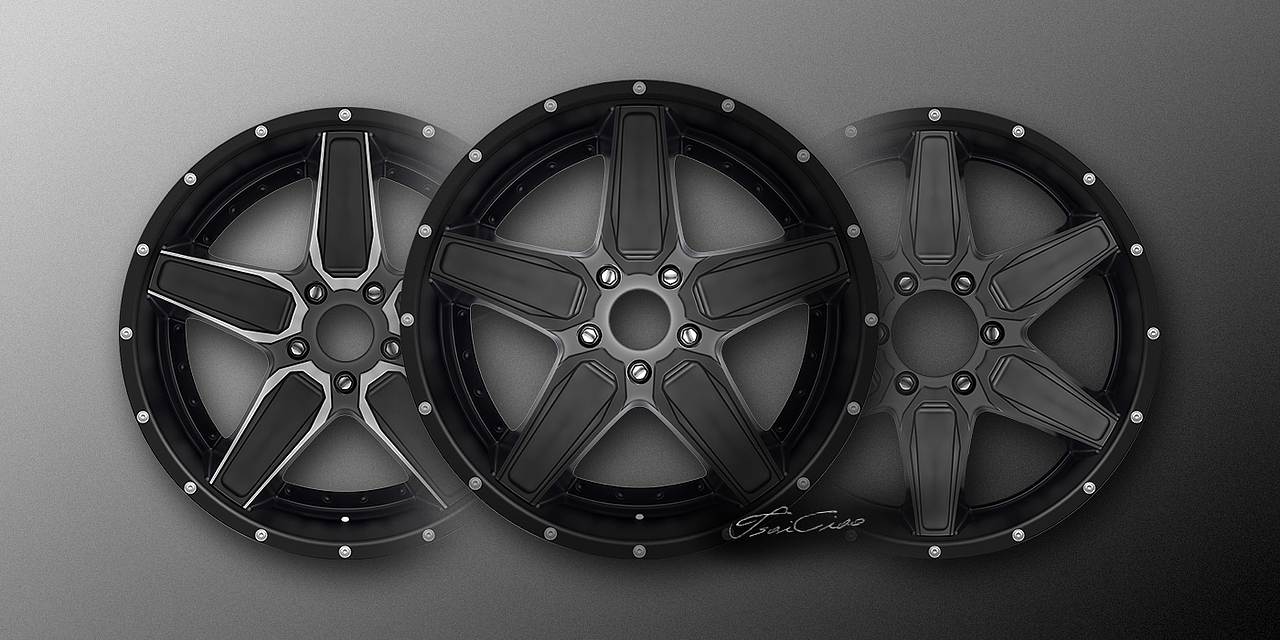 汽車輪毂設計 - Sketch Render（图ZNzI1NTM2NzY=） - 交通工具 - 站酷设计师Tsaiciao原创素材 - 站酷ZCOOL
