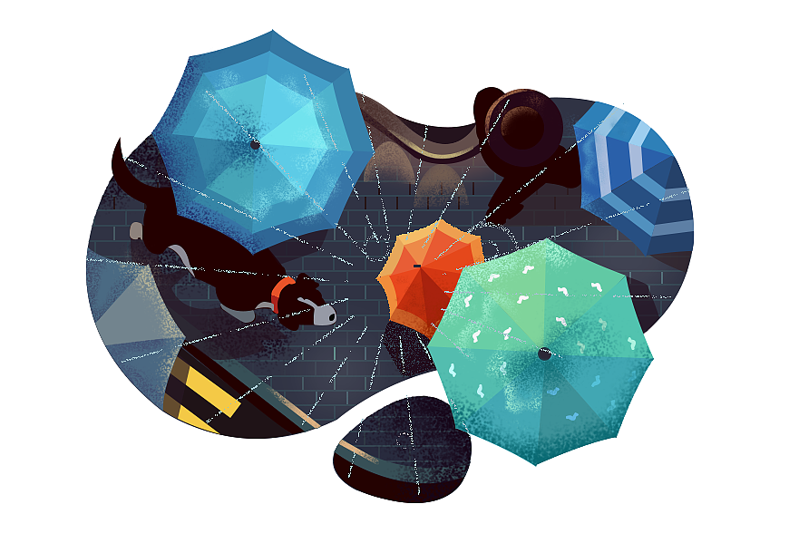 雨伞|插画|插画习作|灬零 - 临摹作品 - 站酷 (zcool)