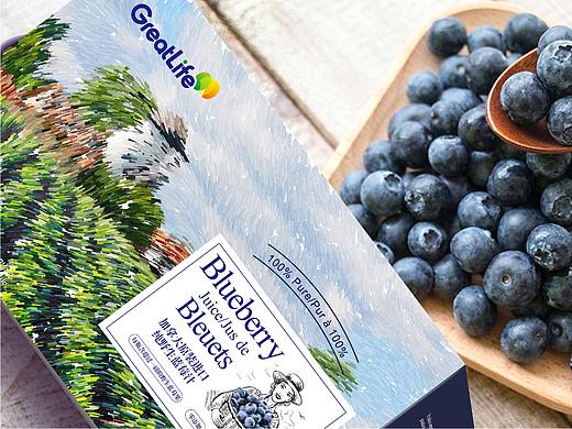 greatlife 进口蓝莓汁包装设计