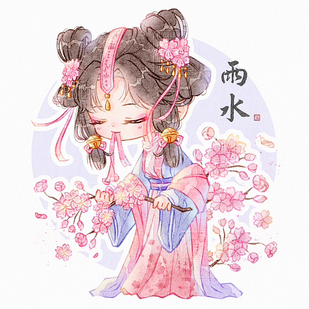 24节气Q版水彩拟人创作·春季合集（图ZMzY3MzQ2NTEy） - 创作习作 - 站酷设计师小严冲鸭_YANAY原创素材 - 站酷ZCOOL