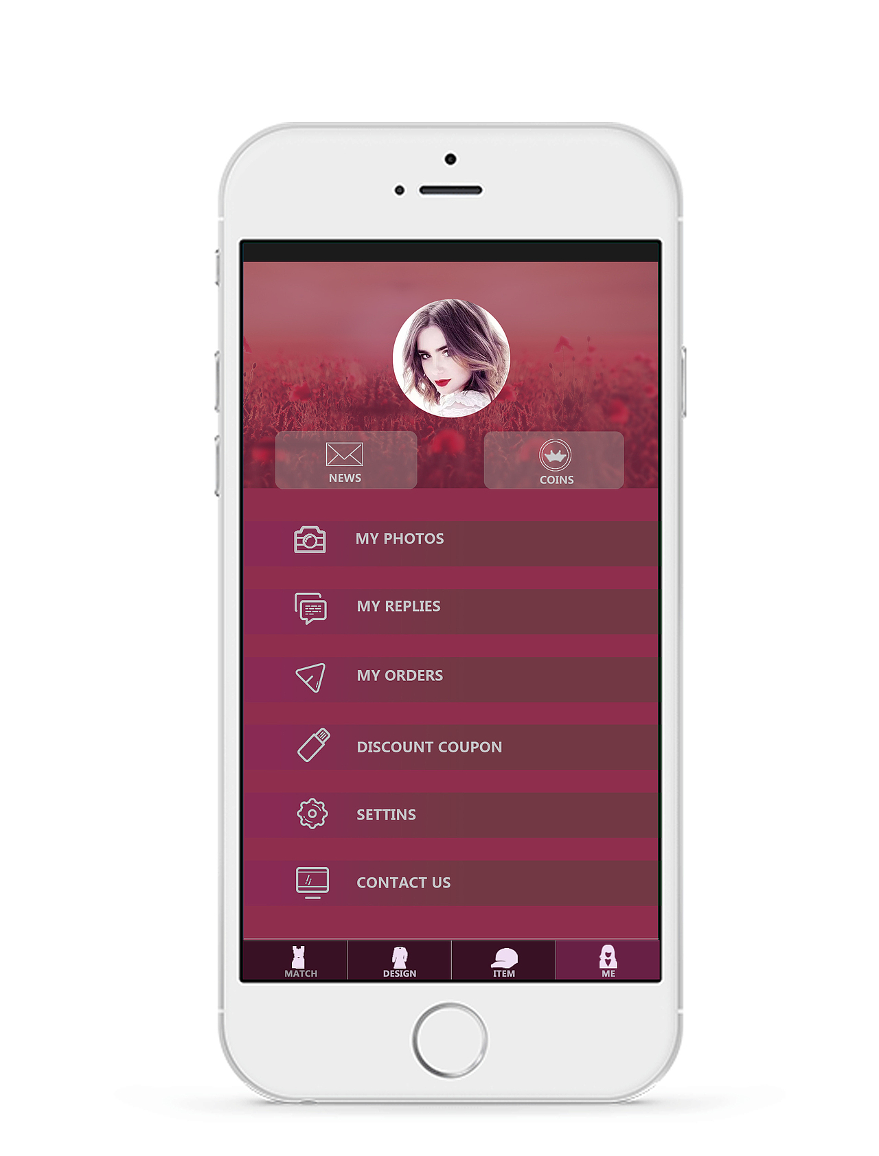 服装搭配设计app-个人页