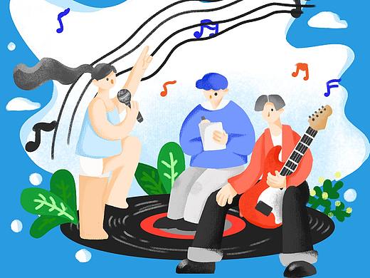 原创音乐达人（个人主页-ZNTA2MjQwNzY=） - 商业插画 - 站酷设计师RoyceZ小雄原创素材 - 站酷ZCOOL