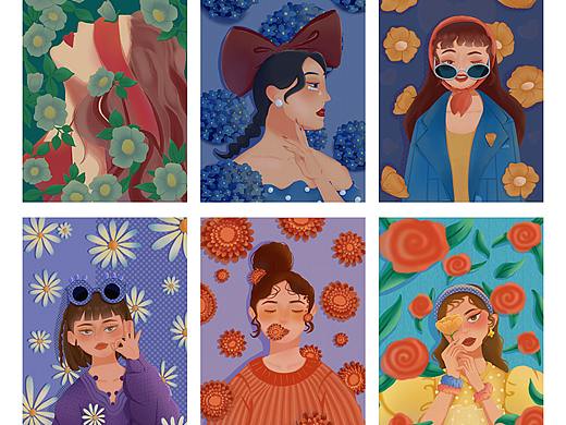 花少女（个人主页-ZNTYwNDI1MTY=） - 创作习作 - 站酷设计师八月白原创素材 - 站酷ZCOOL