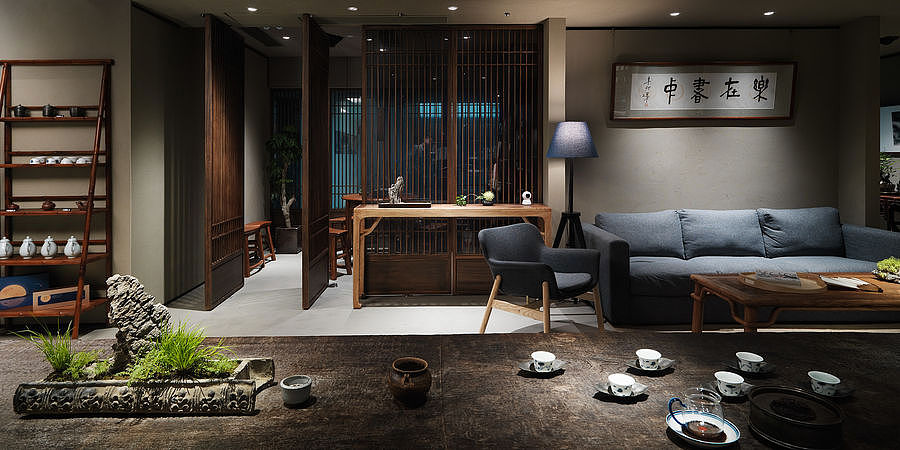 优雅，宁静---茶室（图ZMTIyMTk0NDY0） - 家装设计 - 站酷设计师扮家家室内设计网原创素材 - 站酷ZCOOL