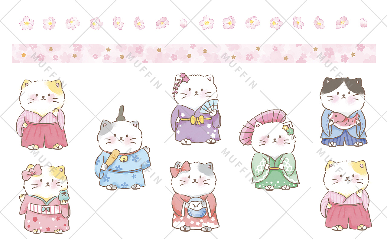 樱色 | 本册插画（图ZMTg0NDk1MDUy） - 商业插画 - 站酷设计师七个豆只原创素材 - 站酷ZCOOL