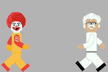 麦当当偶遇开封菜(gif) 像素动画 pixel（图ZMTk1NDI5MTU2） - 像素画 - 站酷设计师小黑人_大仁波切原创素材 - 站酷ZCOOL