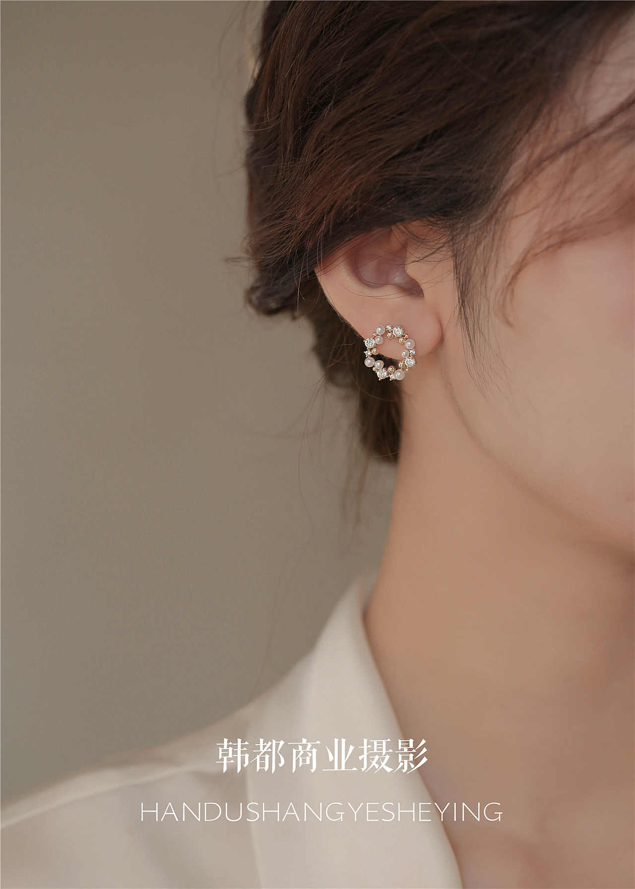 耳钉项链欧式风格模特图