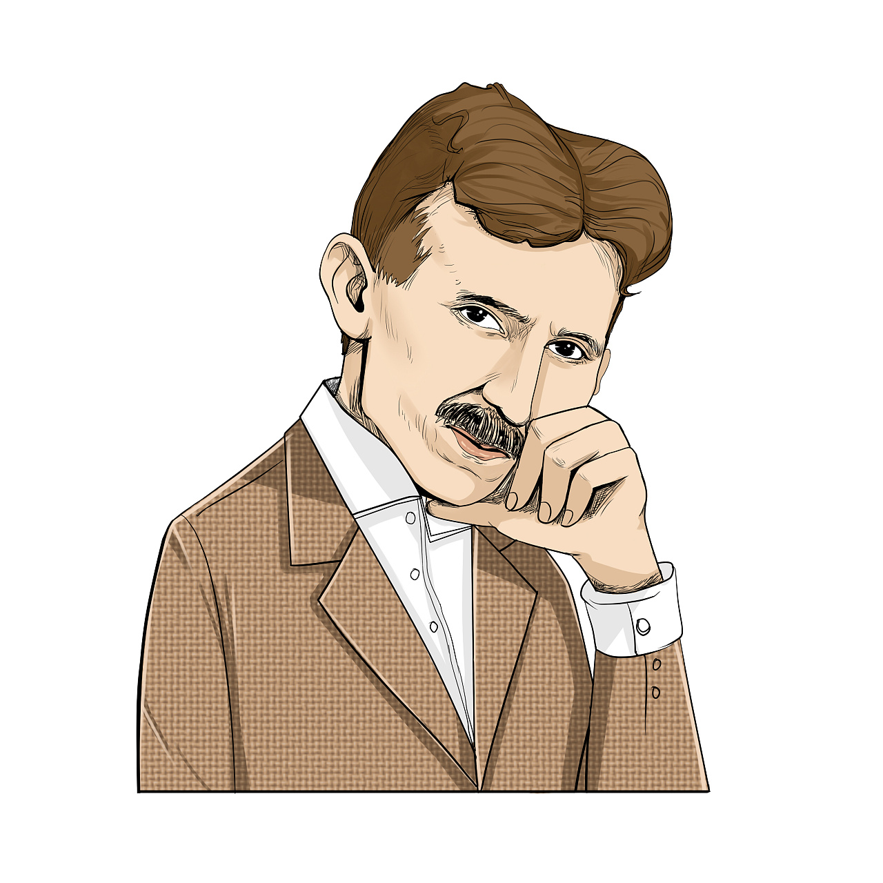 科学家们的头像插画