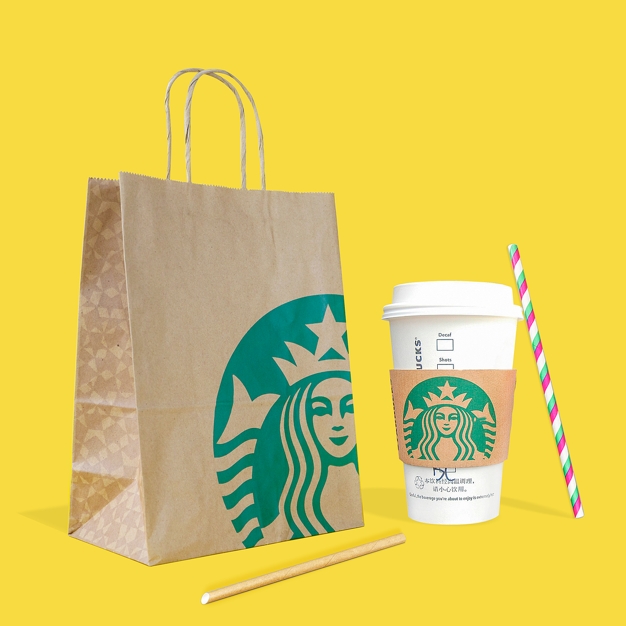 奶茶纸袋拍摄