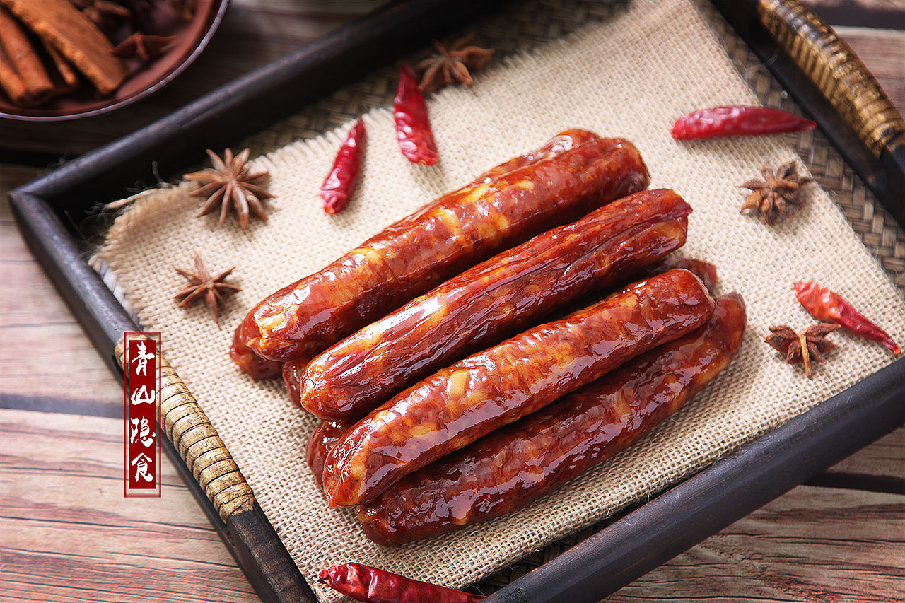 香肠腊肠腊制品拍摄美食摄影中国风美食摄影