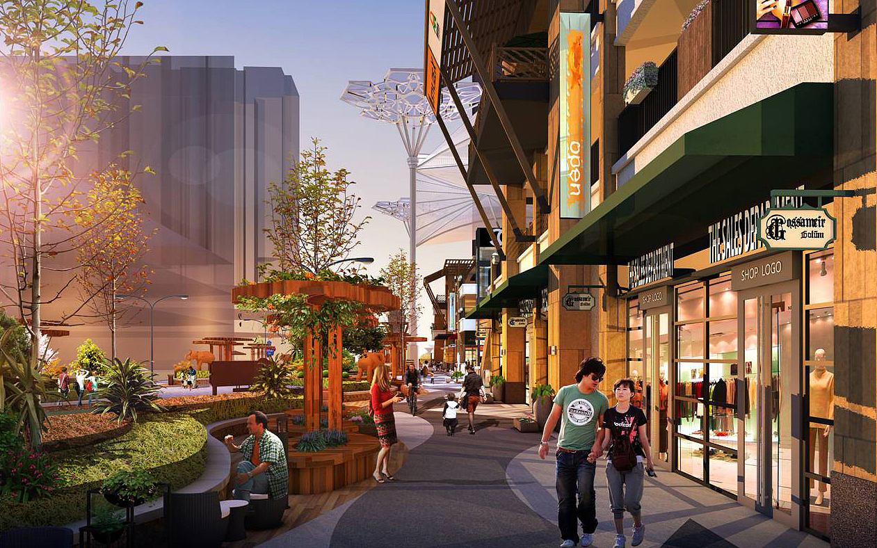 九曲花街商业街规划设计效果图