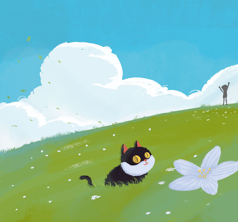猫猫与花花（图ZMjY2MzEyNDY4） - 创作习作 - 站酷设计师桃之yao妖原创素材 - 站酷ZCOOL