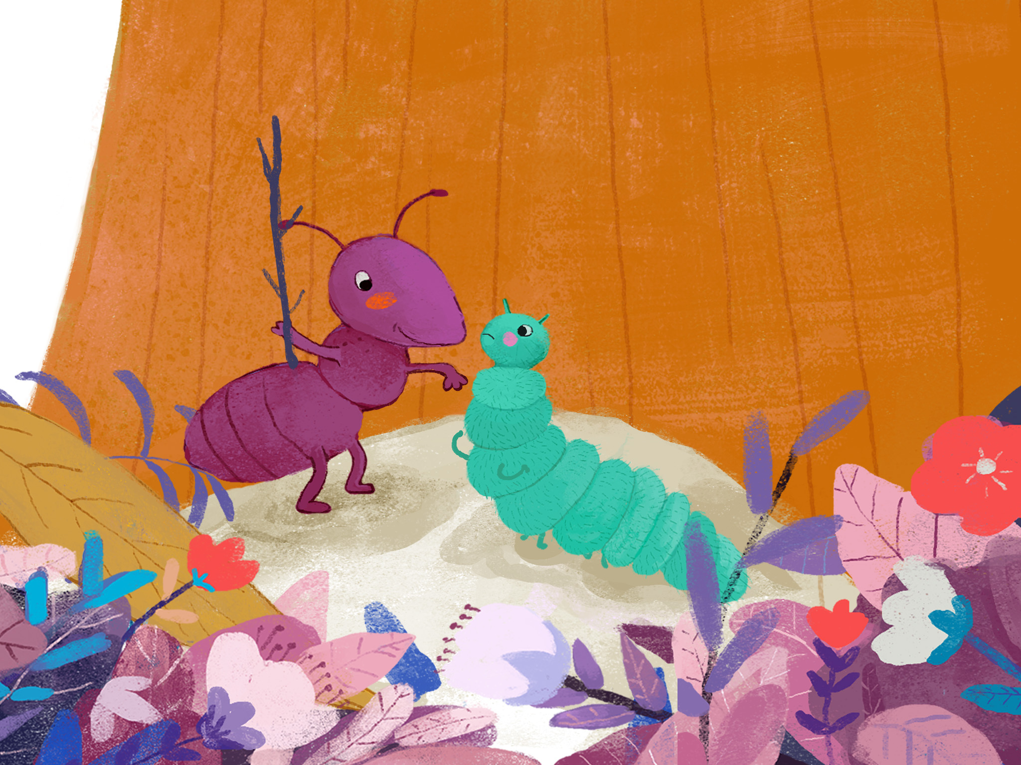 小蚂蚁与毛毛虫