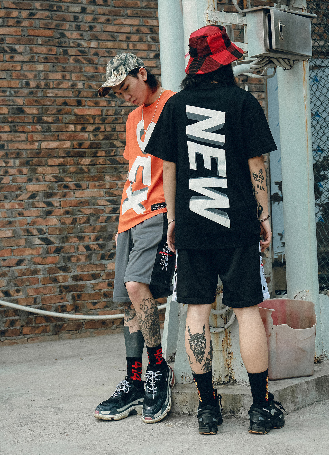 RELNLE X 热血街舞学生嘻哈bf情侣ins超火情侣tee