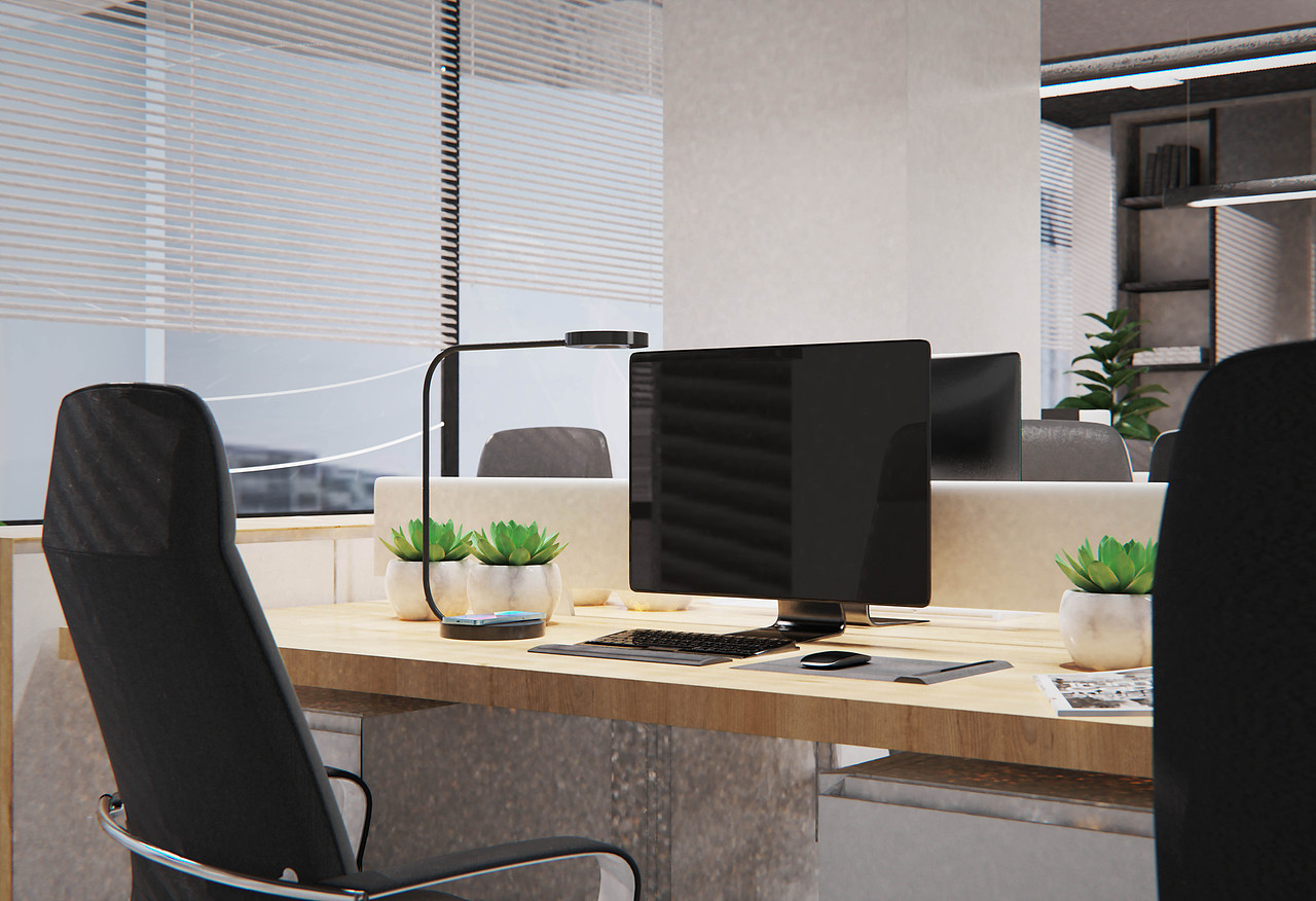 室内办公室办公场景