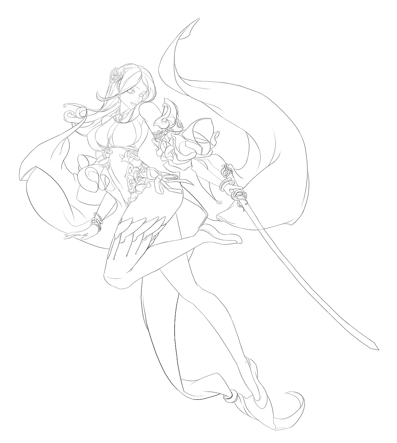 闲时临摹cg人物