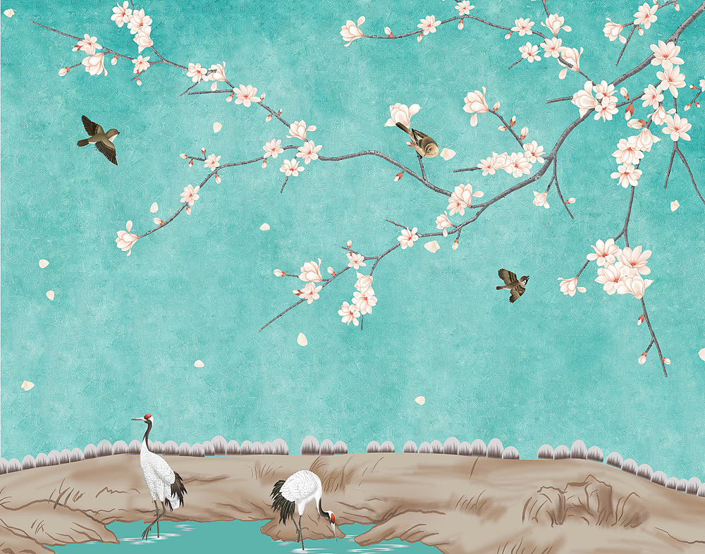 2022花鸟（图ZMjc2NzAzNjg0） - 商业插画 - 站酷设计师新中式纱画图库原创素材 - 站酷ZCOOL