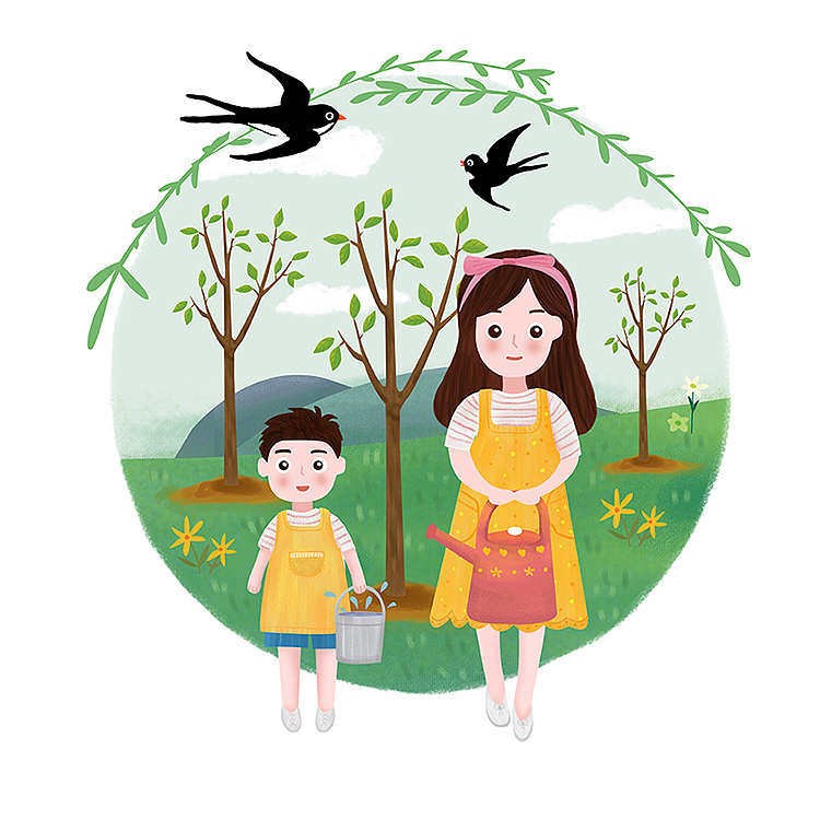 辛小帅系列亲子插画-节日版本（图ZMTIxMTc4NjU2） - 儿童插画 - 站酷设计师fanfanfan9原创素材 - 站酷ZCOOL