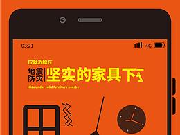 团队抗震防灾系列海报