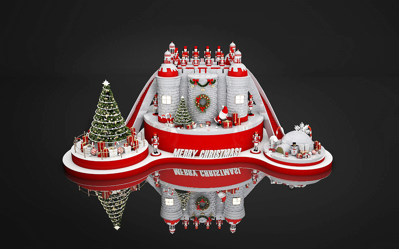 圣诞城堡精品美陈设计（图ZMTI4NTY0MTQw） - 商业空间设计 - 站酷设计师蓝色的榴莲原创素材 - 站酷ZCOOL