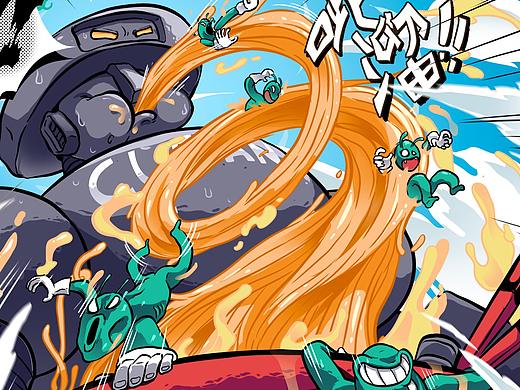 米家扫拖机器人2 插画海报