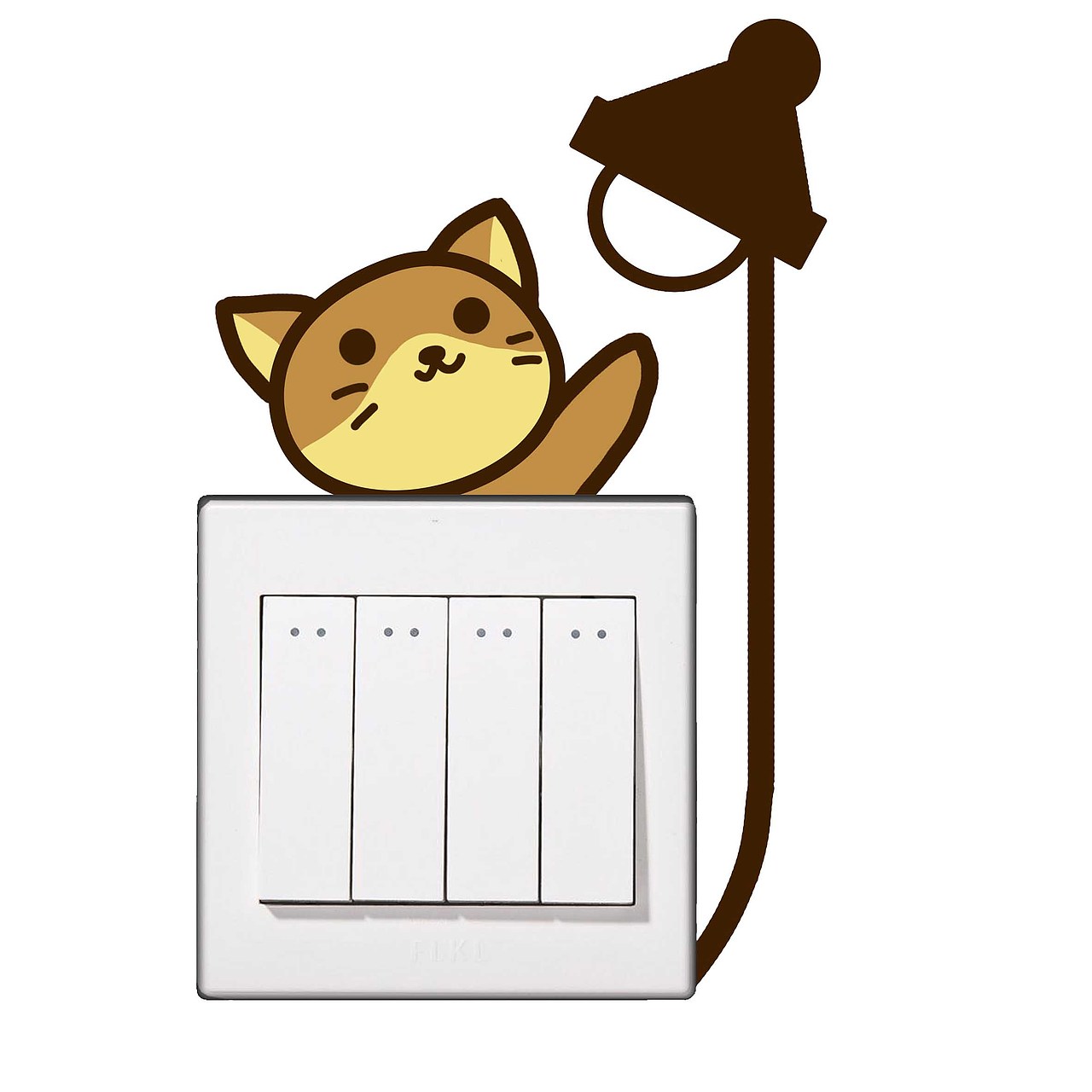 创意开关灯贴壁纸,提醒随手关灯