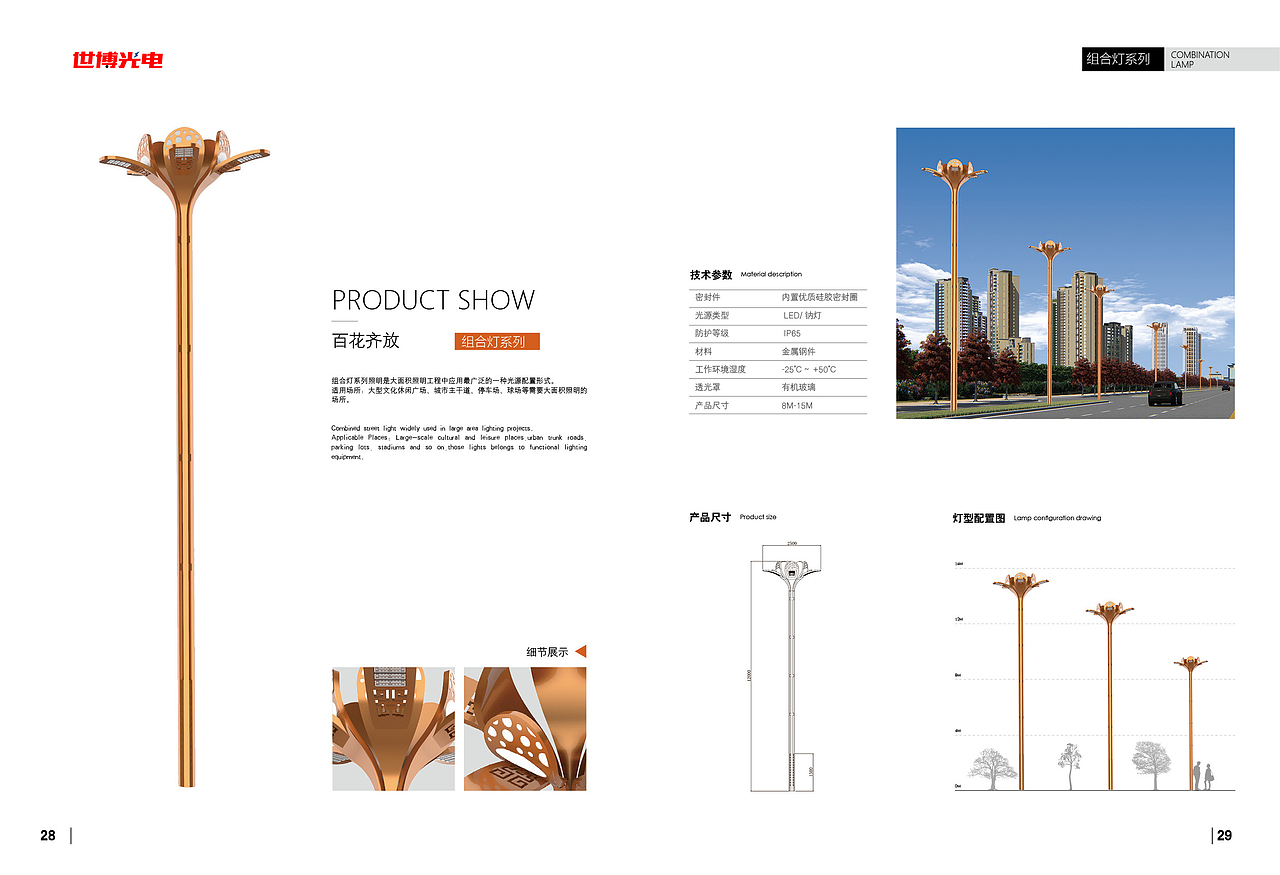 市政户外大型景观灯-道路组合灯生产厂家【世博光电】