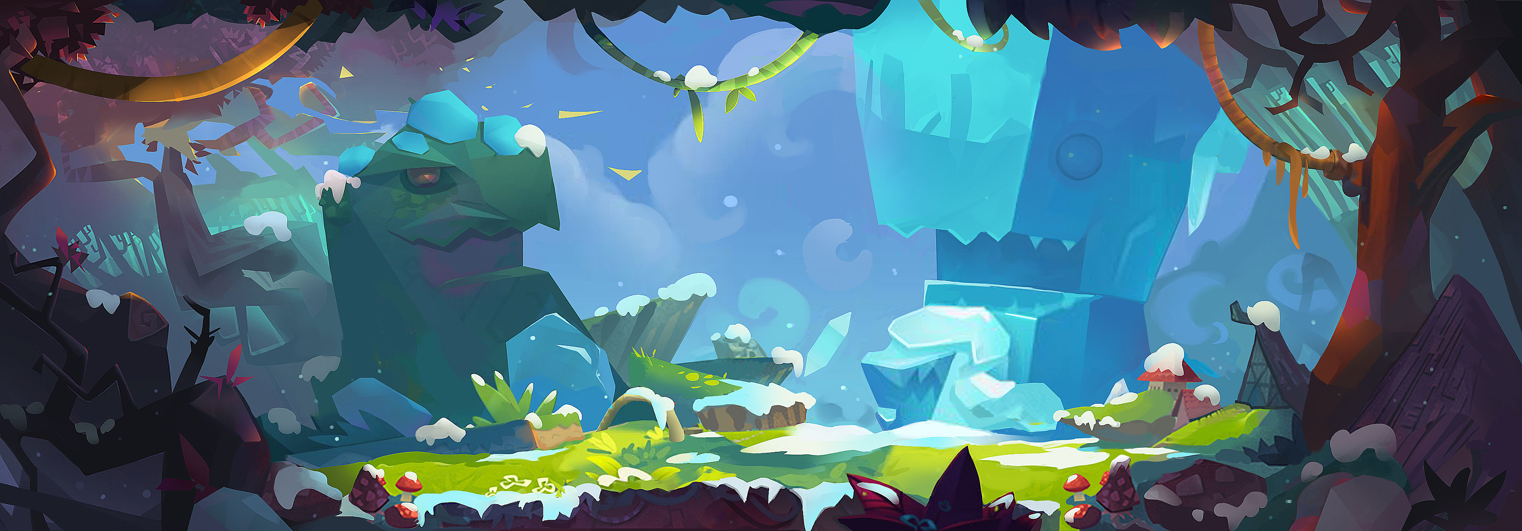 一组森林系场景 喜欢大自然|插画|游戏原画|mumu沐沐1 - 原创作品