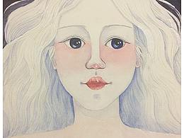 畫畫 水彩 原創(chuàng) 手繪 女生頭像 手繪少女頭像 