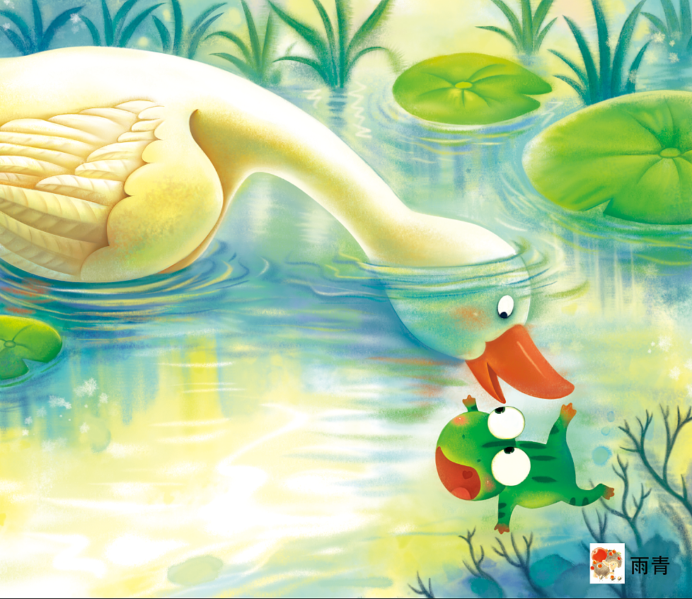 小池塘的故事（图ZODI5NjgwOTI=） - 儿童插画 - 站酷设计师雨青绘原创素材 - 站酷ZCOOL