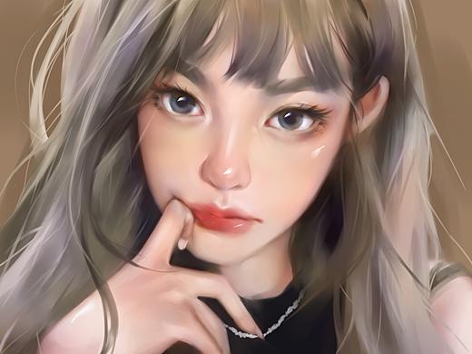 厚涂肖像（个人主页-ZNTM1MzkwNjA=） - 绘画 - 站酷设计师画画的长生呀原创素材 - 站酷ZCOOL