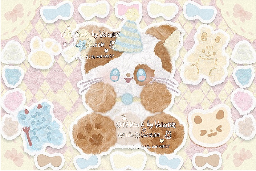 毛茸茸小猫咪插画 包装设计