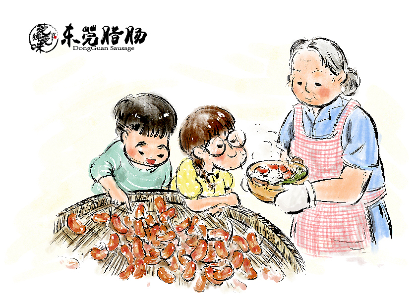 家乡美食插画