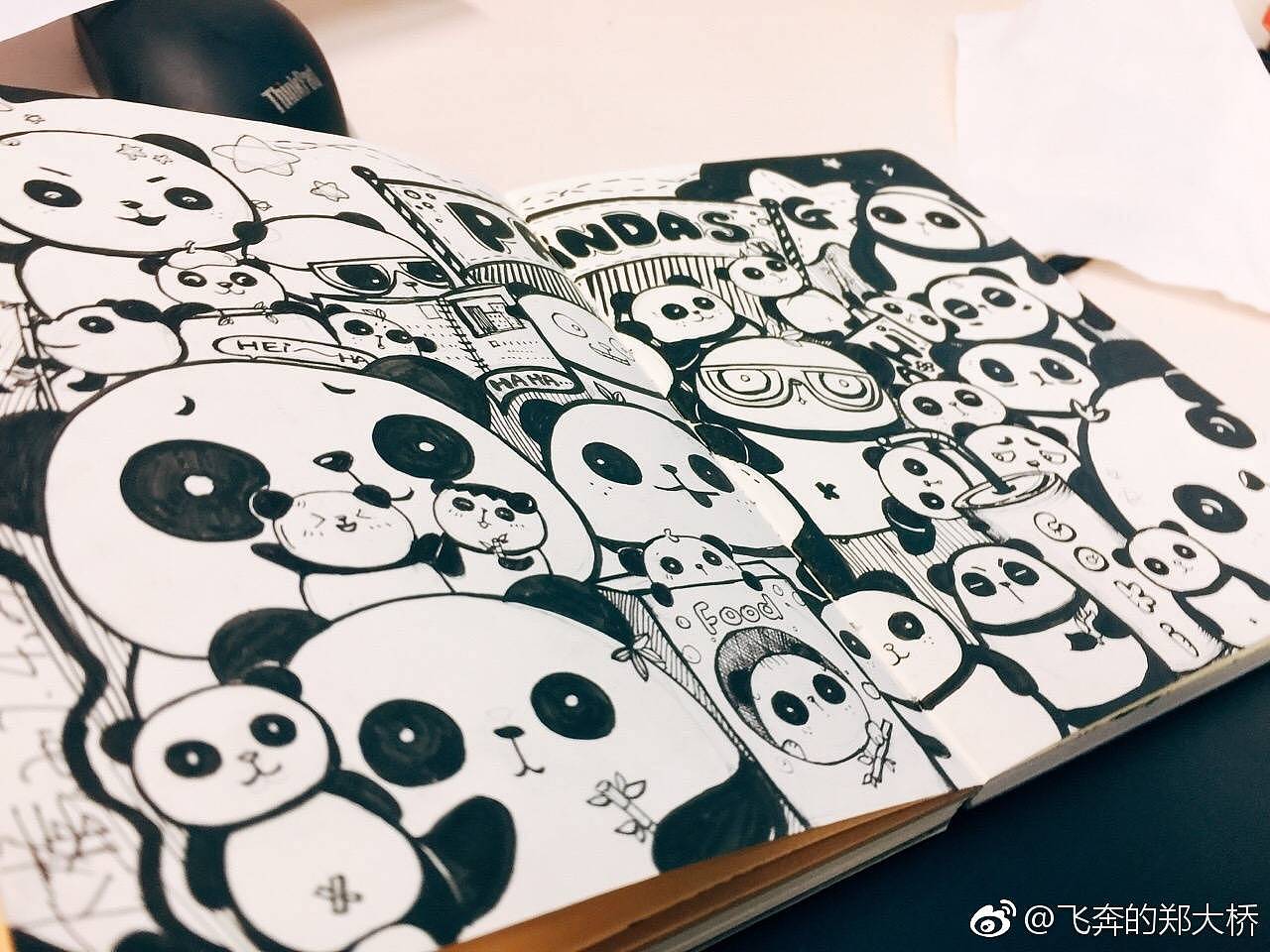 熊猫party&猫咪披萨（图ZOTkyMDgwNDA=） - 新锐潮流插画 - 站酷设计师BURUNDANGA_原创素材 - 站酷ZCOOL