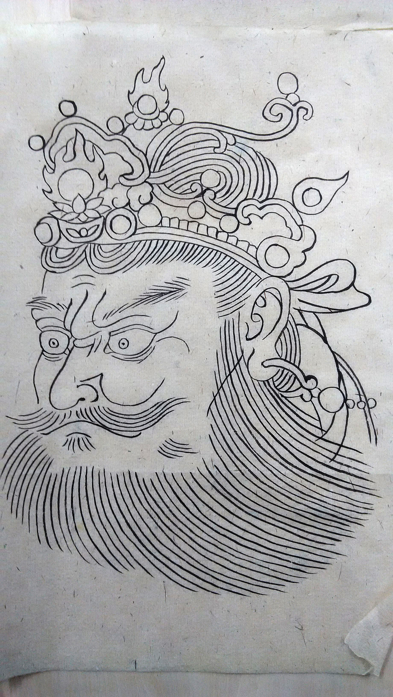 国画 白描 线稿