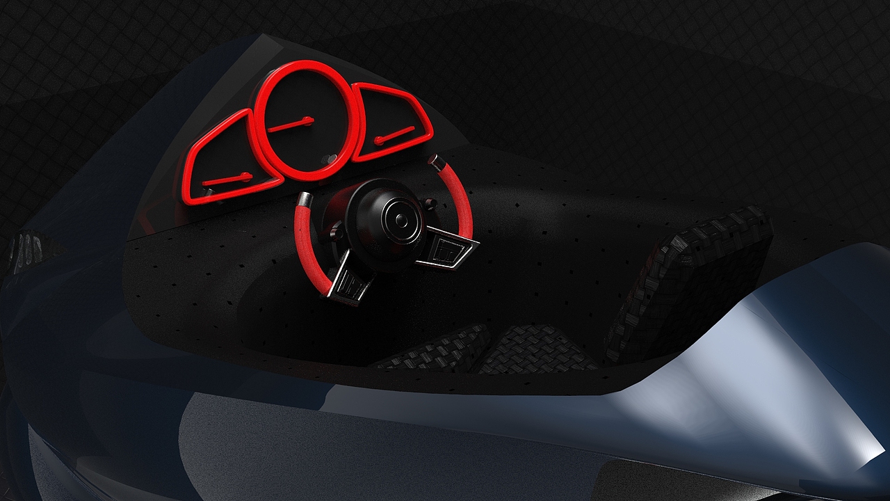 仿照汽车做的内饰 效果还是很差