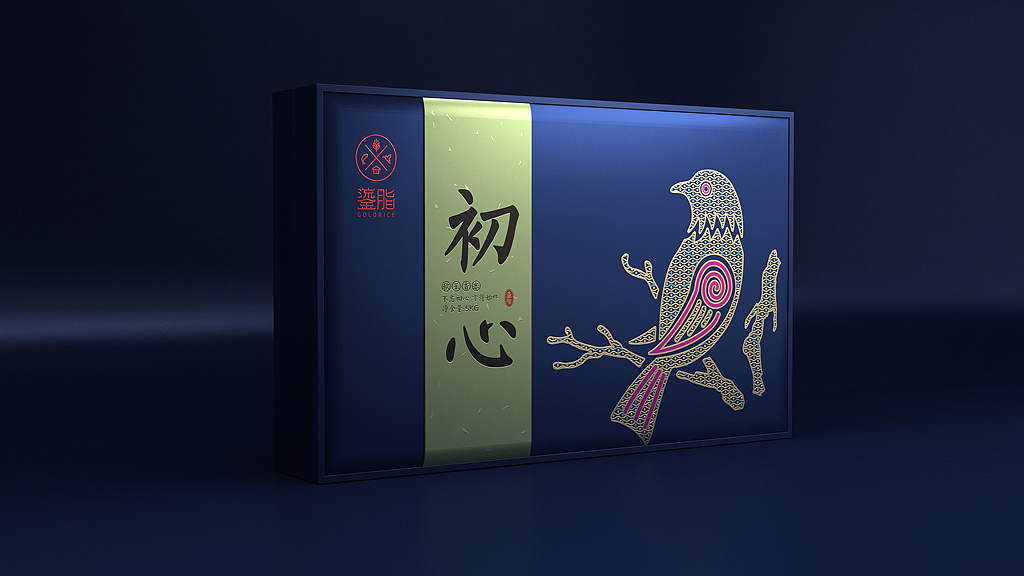 大米品牌设计,大米包装设计,高端大米包装-鎏脂大米