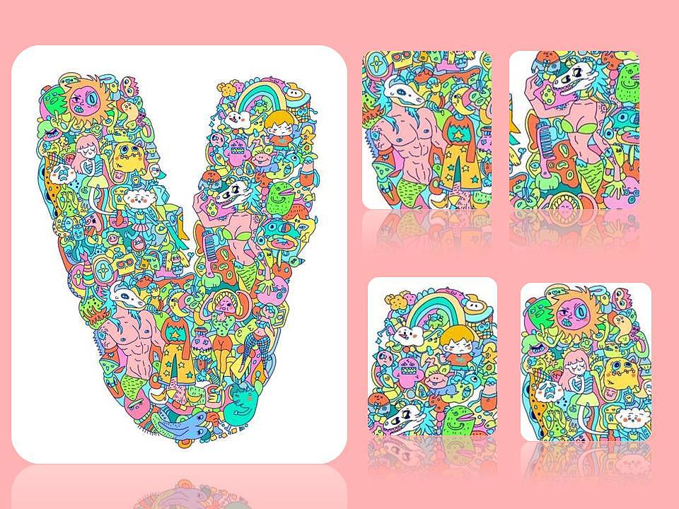 字母设计创作（图ZMjM0MDIxMzIw） - 商业插画 - 站酷设计师你单身原创素材 - 站酷ZCOOL