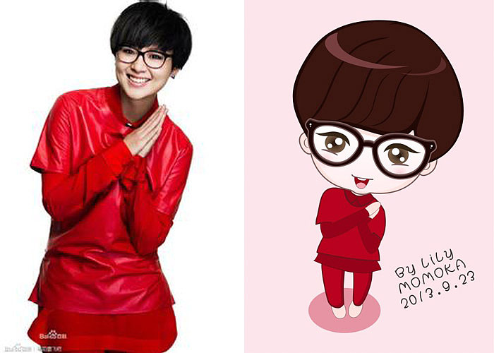 最近画的周笔畅q版漫画动漫和一些表情