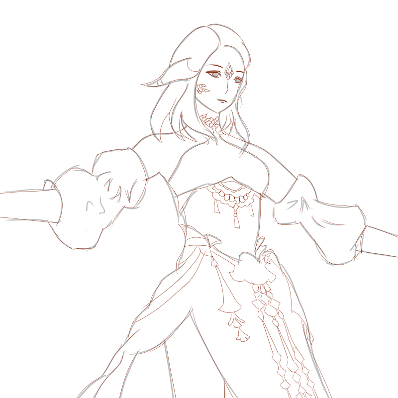 ff14 龙娘的线稿|插画|创作习作|噬菌体_原创作品-站酷zcool