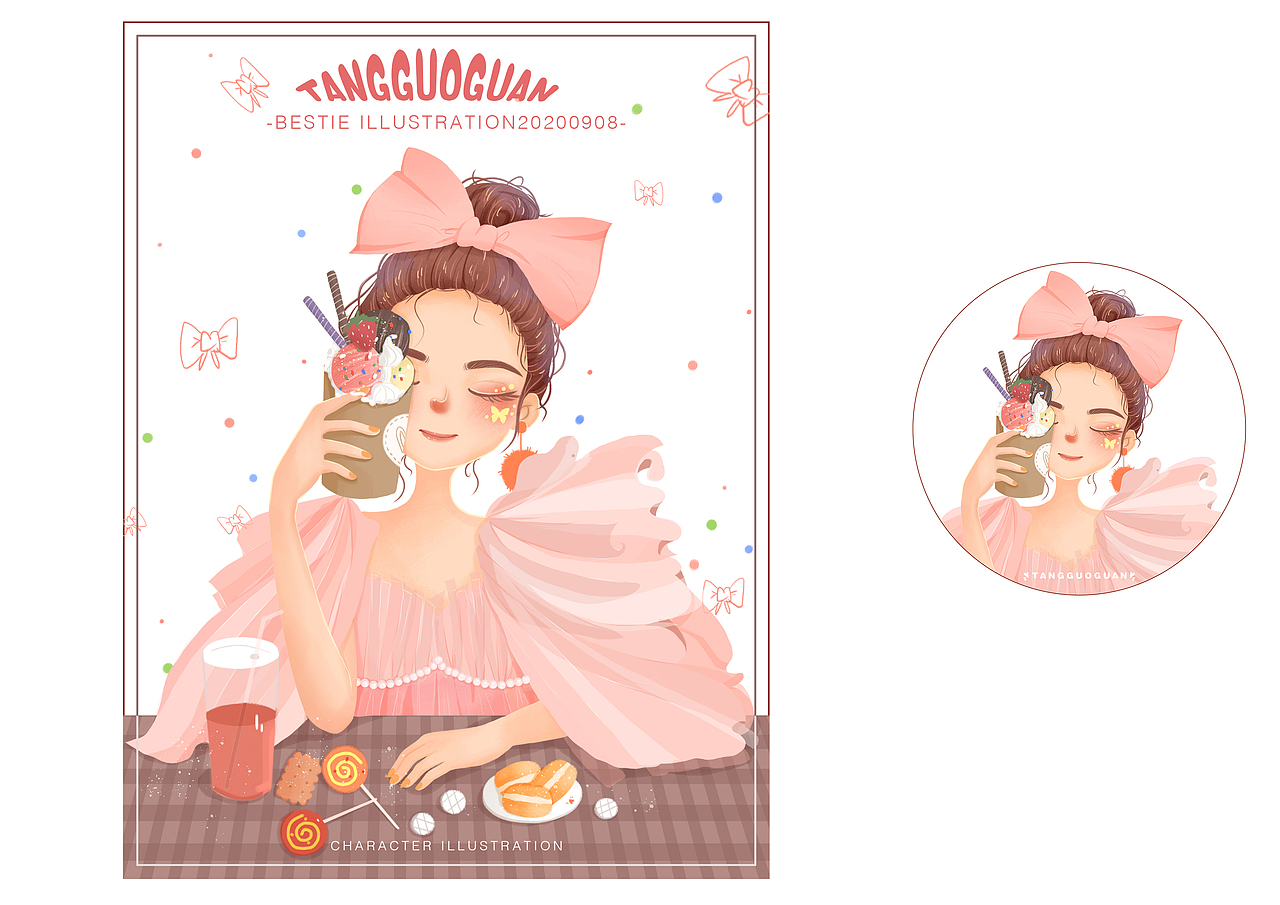 人物插畫（圖ZMjI0NzI1ODM2） - 藝術(shù)插畫 - 站酷設(shè)計(jì)師糖果罐TGG原創(chuàng)素材 - 站酷ZCOOL