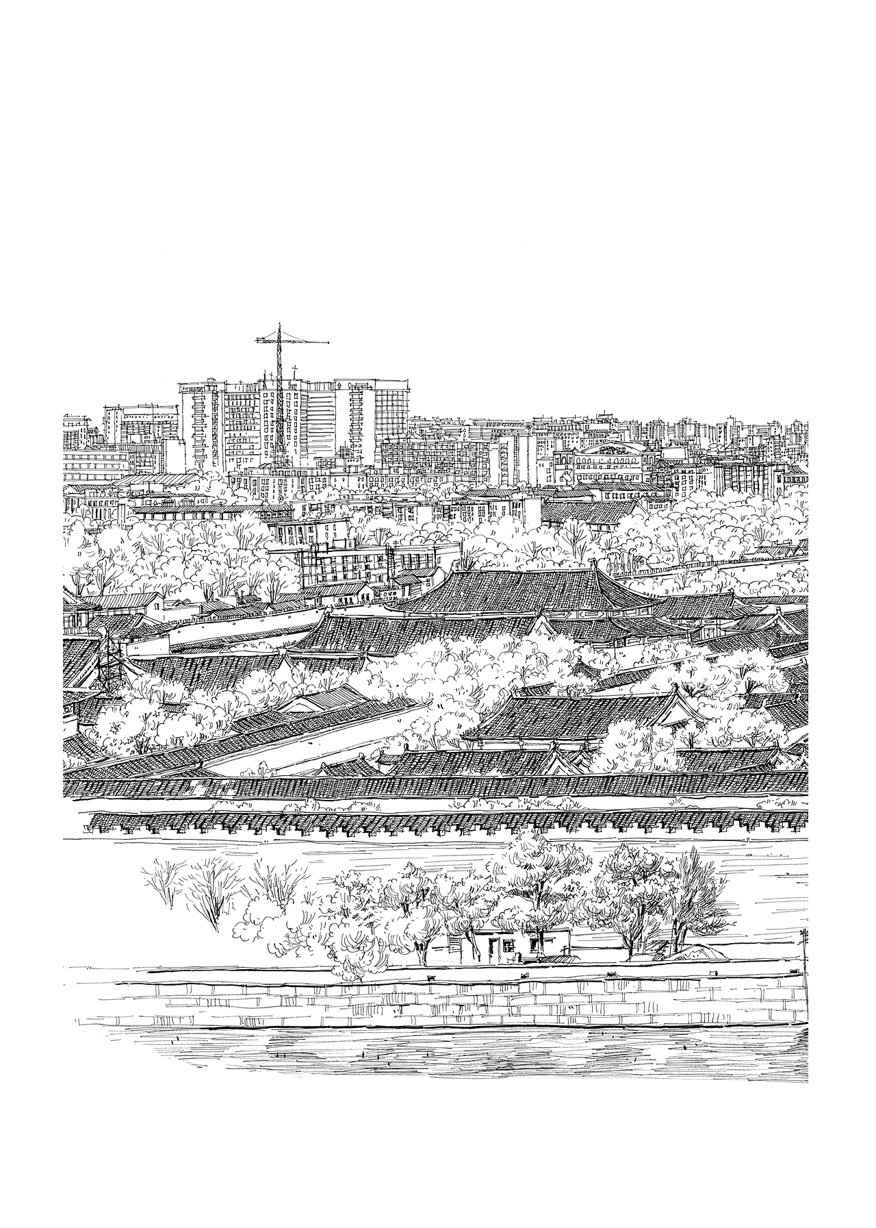 钢笔手绘《北京·故宫》