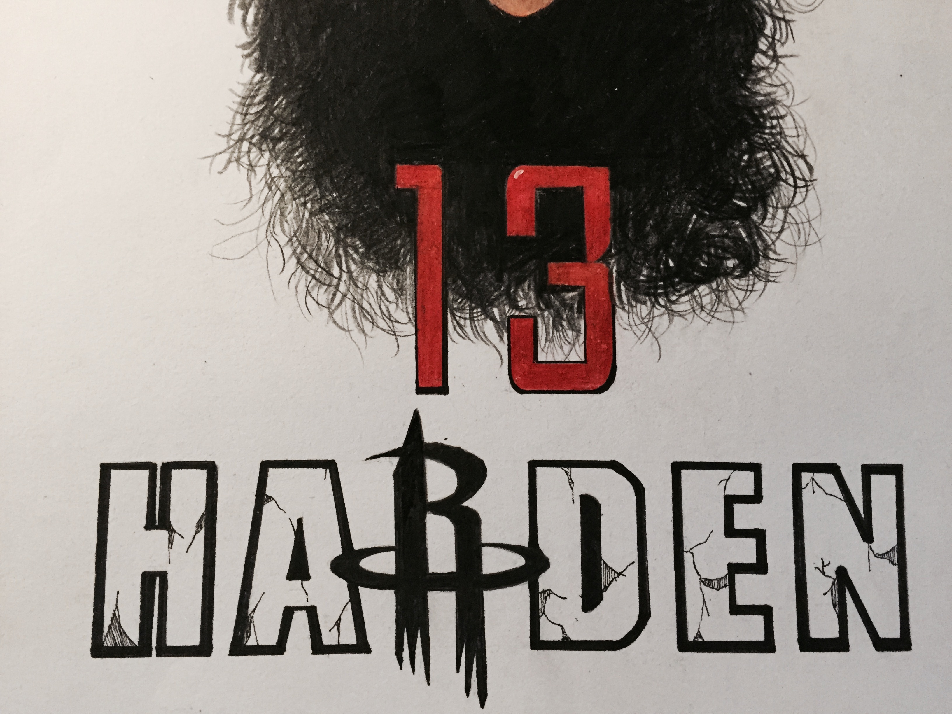 jamesharden火箭彩铅