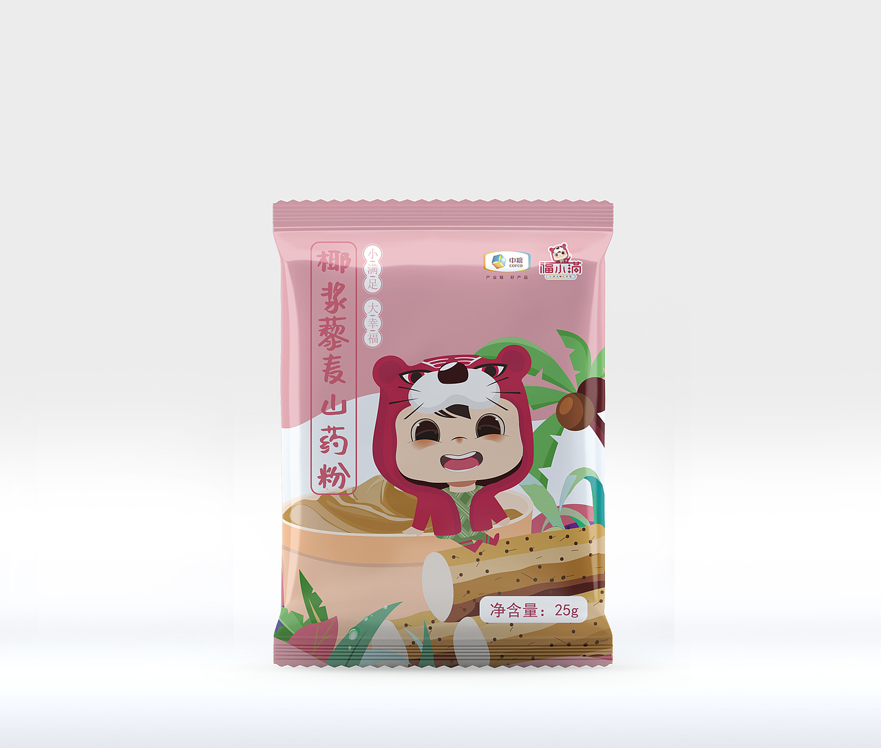 中粮集团旗下品牌福小满山药粉包装代餐粉包装设计