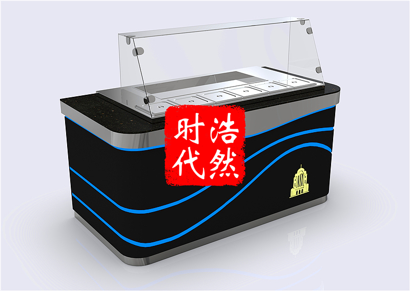 浩然时代 餐厅取餐台定制设计 大理石酒店折叠布菲台